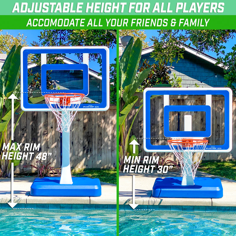 GoSports Splash Hoop ELITE Swimming Pool Basketball Hoop Blue