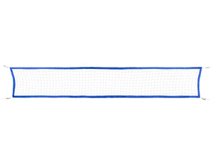 a volleyball net with a blue net on the side