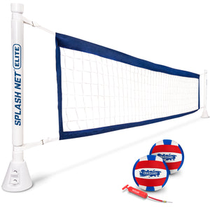 a volleyball set with a ball and net