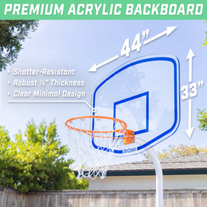 acrylic backboard dimensions and features