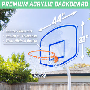 GoSports Premium Acrylic Backboard Splash Hoop ELITE