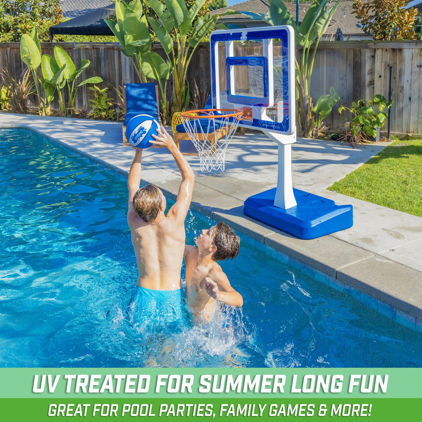 Pool Hoop GoSports Splash Hoop ELITE Swimming Pool Basketball Hoop - Blue