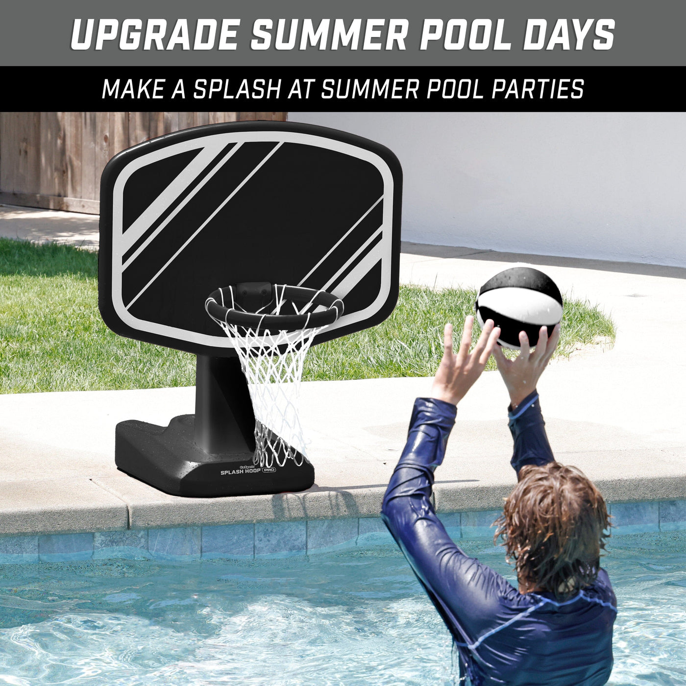 GoSports Splash Hoop – Juego clásico de baloncesto para piscina, azul o GoSports Splash Hoop – Juego clásico de baloncesto para piscina, azul o