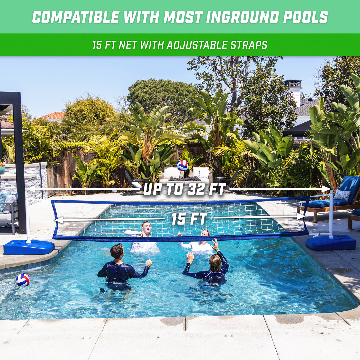 Spash Net GoSports Splash Net Elite Pool Volleyball Game | GoFloats.com Popular ...