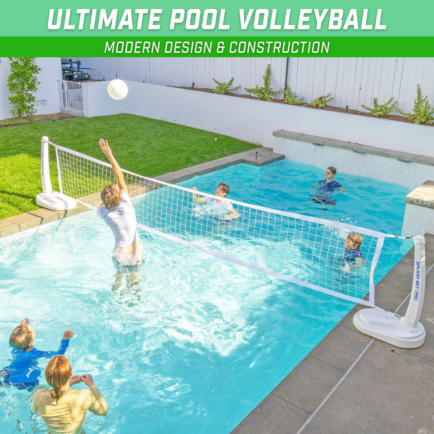 Splash Net GoSports Splash Net PRO Pool Volleyball Net - Includes 2 Water Volleyb