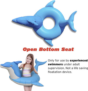 GoFloats Jr Pool Float Party Tube - Dolphin