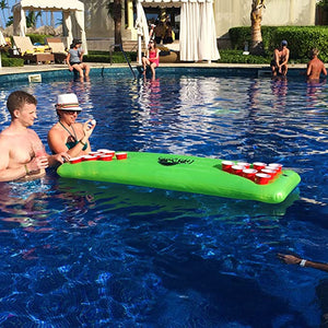 GoPong Inflatable Floating Pool Beer Pong Table
