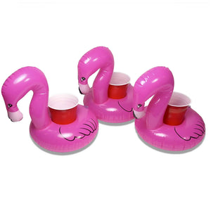 GoFloats Inflatable Drink Holders 3-Pack - Flamingo