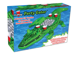 GoFloats Giant Party Floating Gator with Cooler & Cup Holders