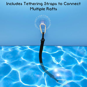 a person floating in a pool with the words, how to use a floating pool