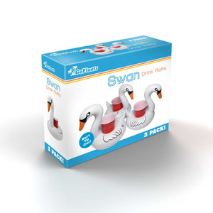 GoFloats Inflatable Drink Holders 3-Pack - Swan