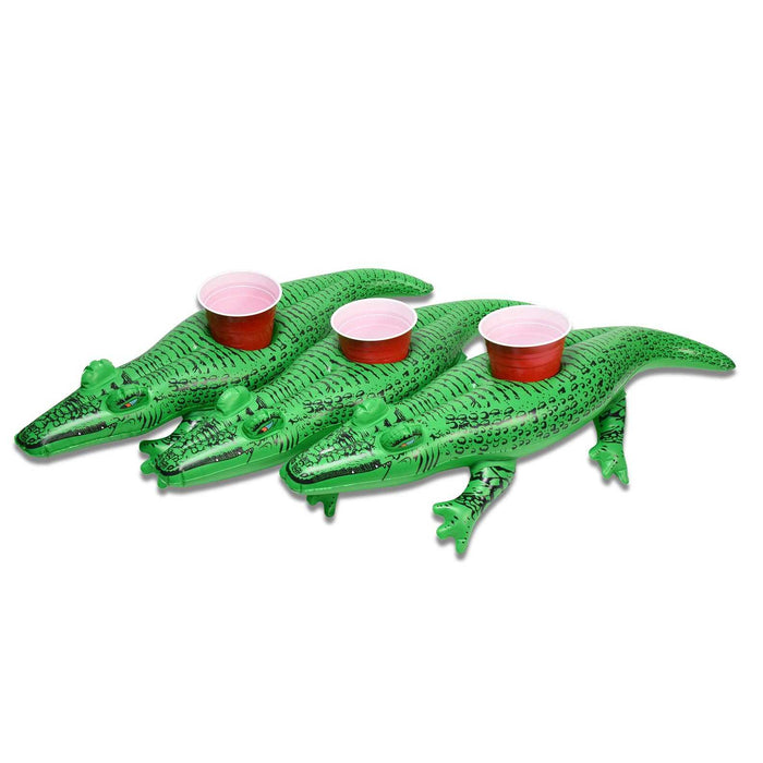 GoFloats Inflatable Drink Holders 3-Pack - Alligator