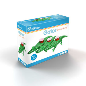 GoFloats Inflatable Drink Holders 3-Pack - Alligator