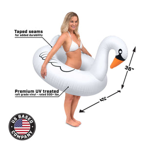 GoFloats Party Tube Inflatable Raft - Swan
