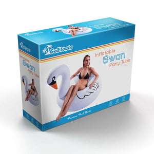 GoFloats Party Tube Inflatable Raft - Swan