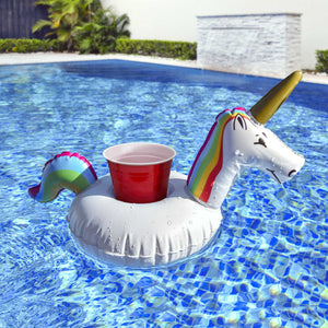 GoFloats Inflatable Drink Holders 3-Pack - Unicorn