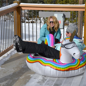 GoFloats  Inflatable Winter Snow Tube Sled - Unicorn
