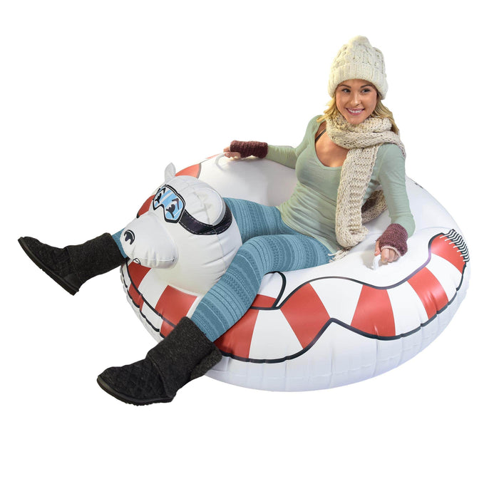 GoFloats  Inflatable Winter Snow Tube Sled - Polar Bear