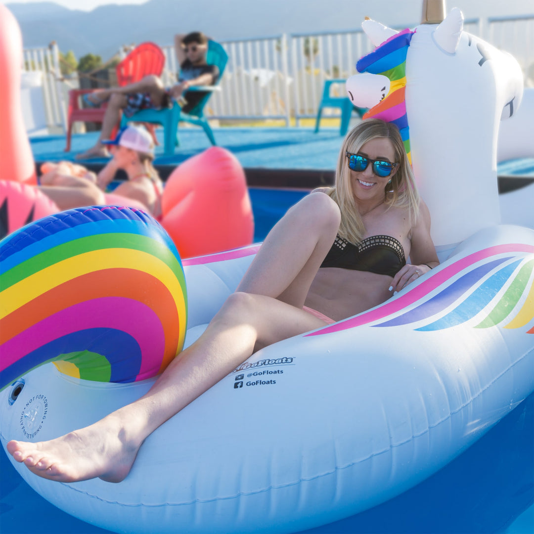 GoFloats Giant Inflatable Pool Float - Unicorn | GoFloats.com Popular ...