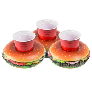 GoFloats Inflatable Drink Holders 3-Pack - Cheeseburger