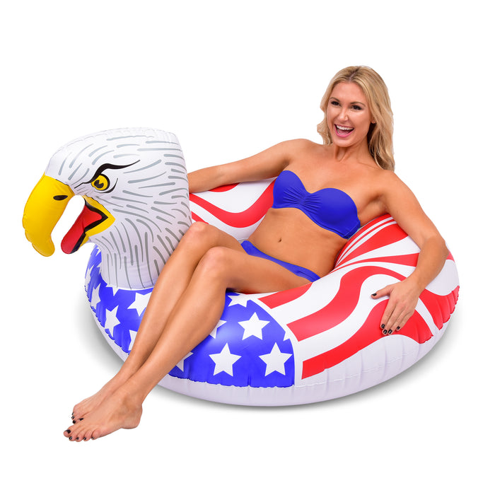 GoFloats Party Tube Inflatable Raft - American Eagle