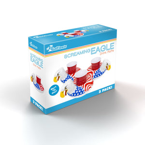 GoFloats Inflatable Drink Holders 3-Pack - Screaming Eagle