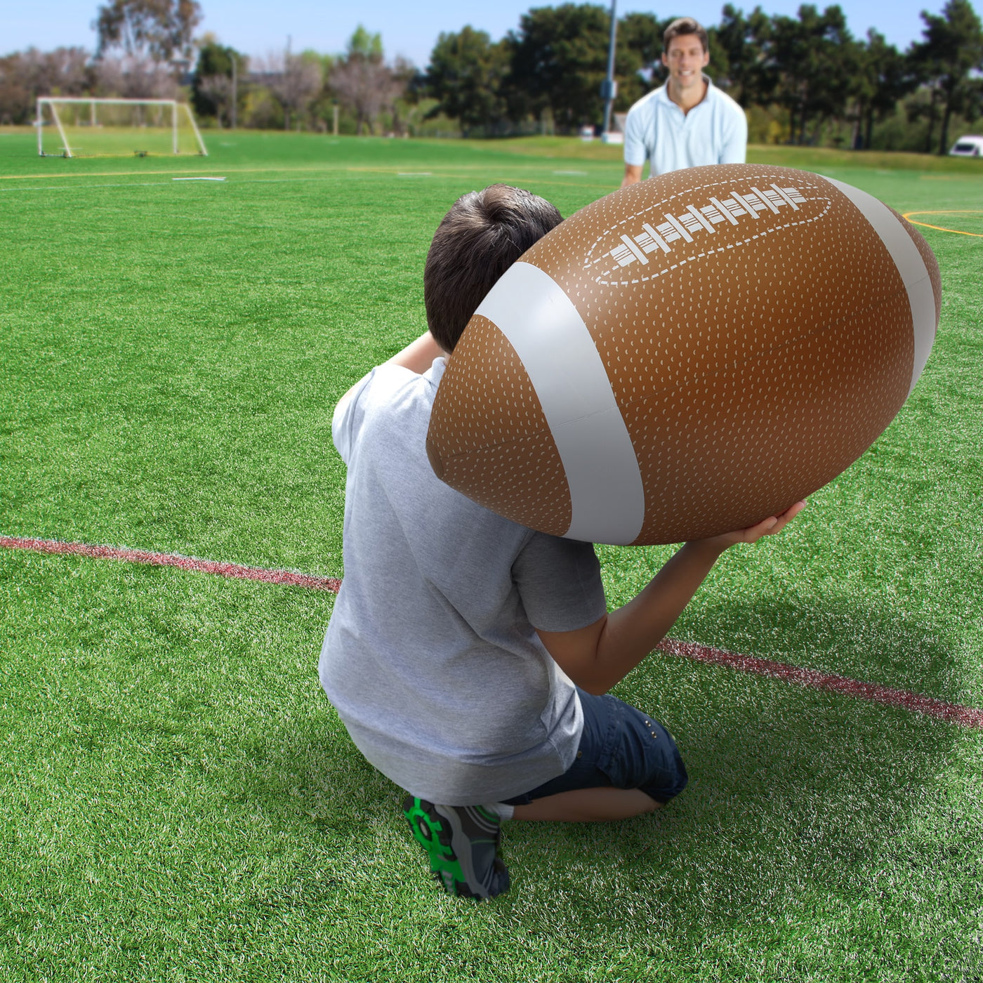 GoFloats 4' Giant Inflatable Football - Easy Inflate and Deflate