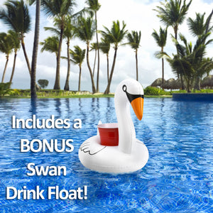 GoFloats Giant Inflatable Swan Pool Float