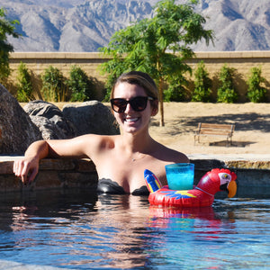 GoFloats Inflatable Drink Holders 3-Pack - Parrot