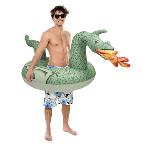 GoFloats Party Tube Inflatable Raft - Fire Dragon