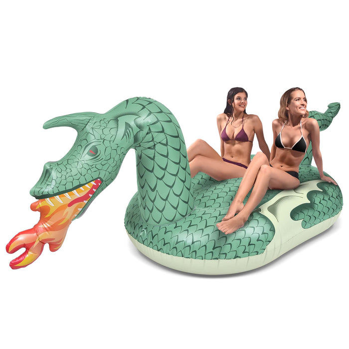 GoFloats Giant Inflatable Pool Float - Fire Dragon