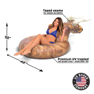 a woman sitting on a giant inflatable