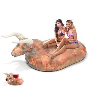 GoFloats Giant Inflatable Pool Float - Buckin' Bull