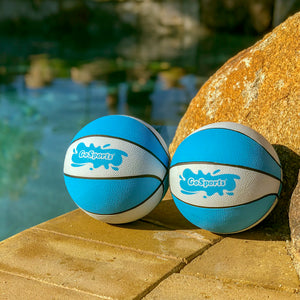 GoSports Size 3 Water Basketballs - 2-Pack - Light Blue