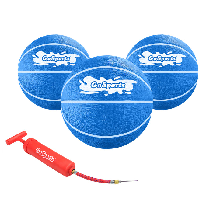 GoSports Swimming Pool Basketballs - 3-Pack - Blue