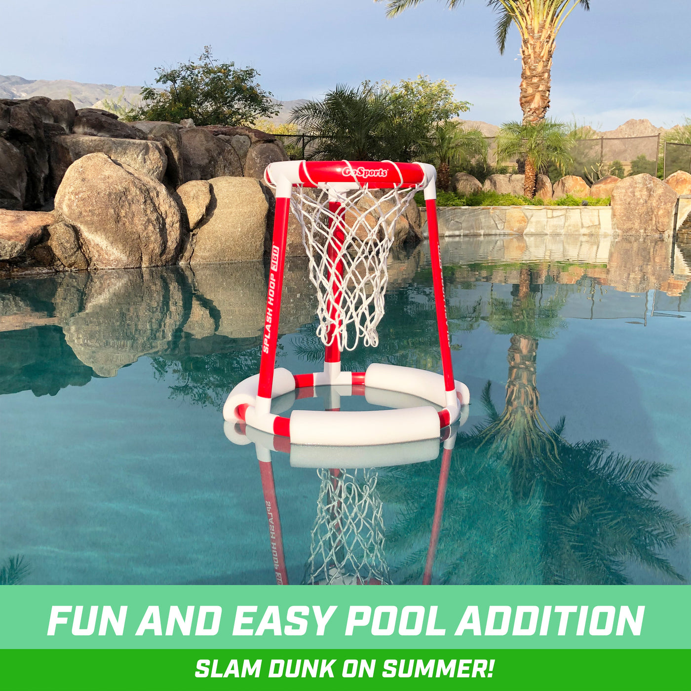 Pool Basketball GoSports Splash Hoop 36 Floating Pool Basketball Game - Red