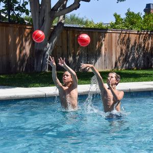 GoSports Swimming Pool Basketballs - 3-Pack - Red