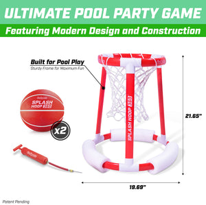 GoSports Splash Hoop 36 Floating Pool Basketball Game - Red