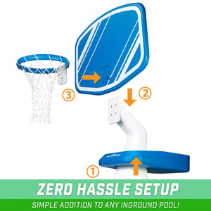 GoSports Splash Hoop PRO Poolside Basketball Game - Blue