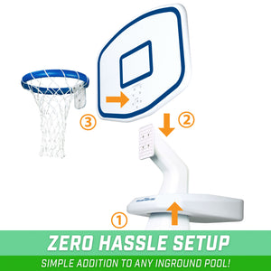 GoSports Splash Hoop PRO Swimming Pool Basketball Game - White