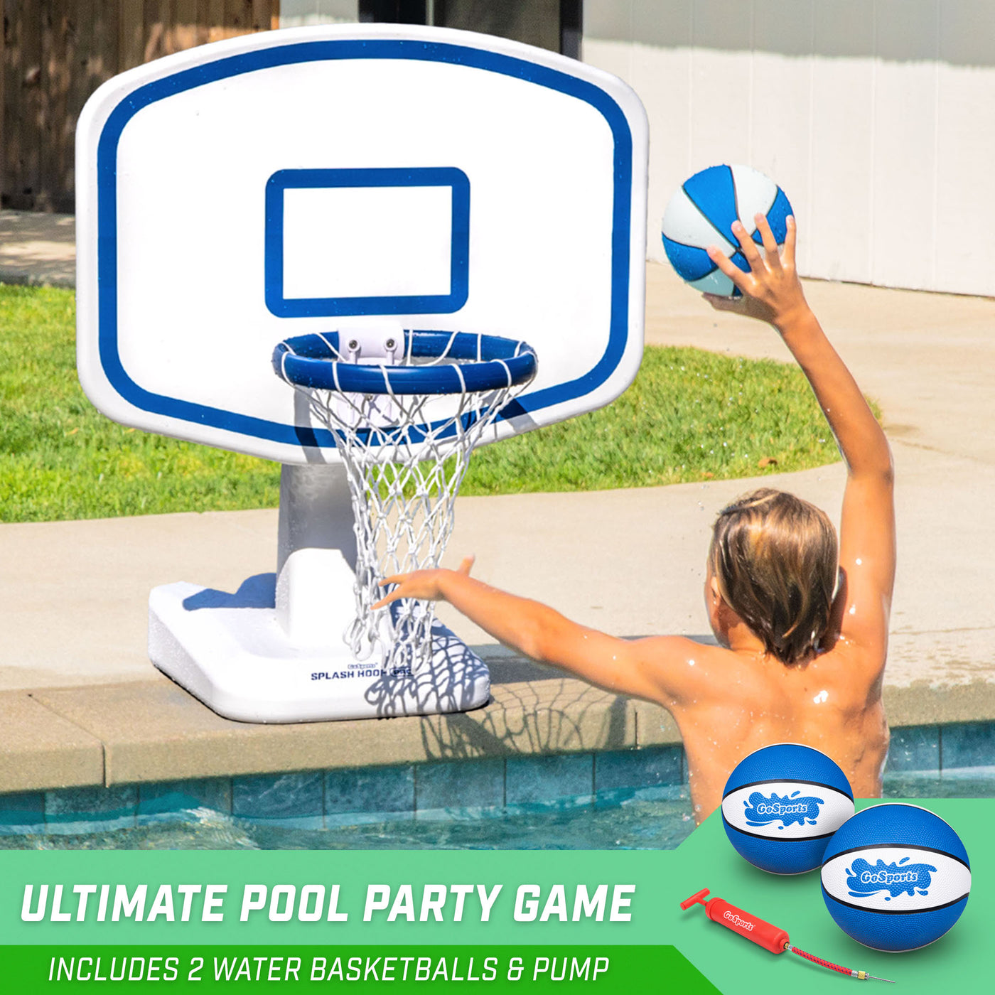 GoSports Splash Hoop 360 Jogo de basquete flutuante para piscina