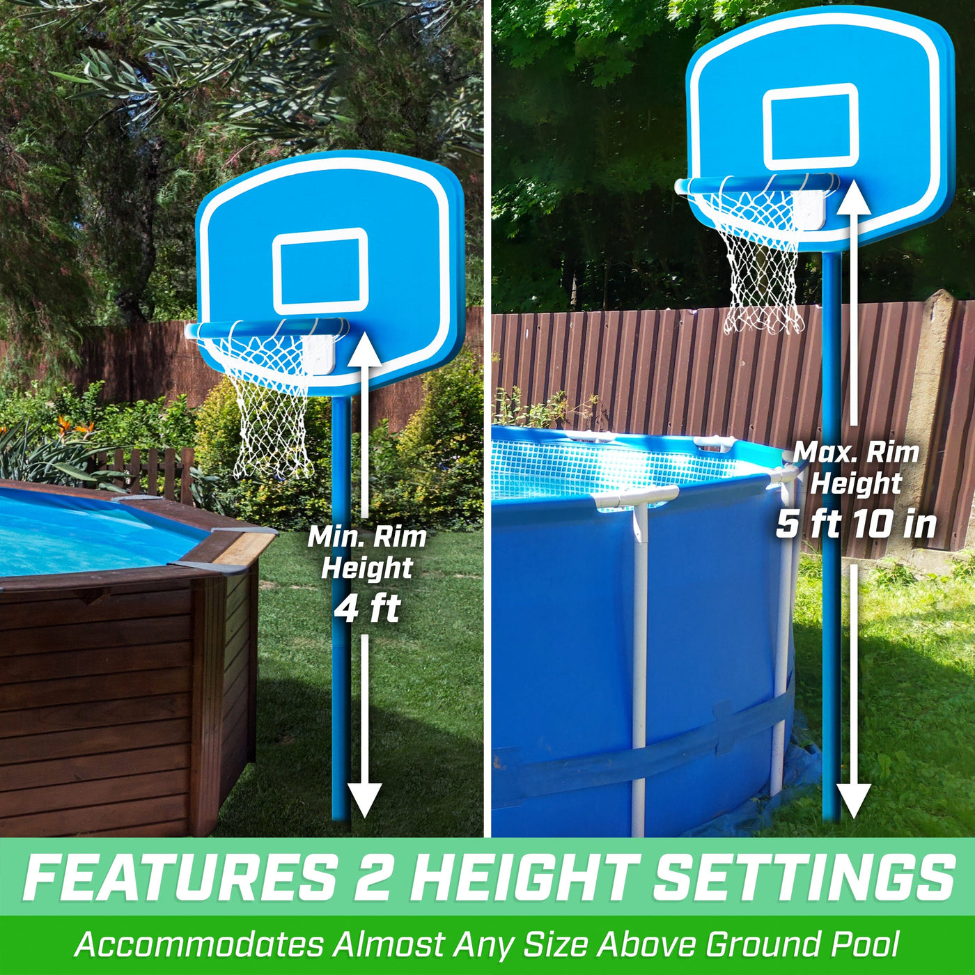 Pool Hoop GoSports Splash Hoop UP Above Ground Pool Hoop Basketball Game