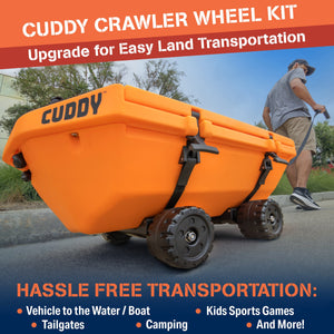 Cuddy Crawler Wheel Conversion Set - Cooler Wheel Kit for Cuddy Coolers GoSports 