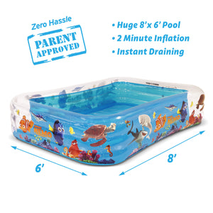 Disney Pixar Finding Nemo Inflatable Pool - 8'x6'