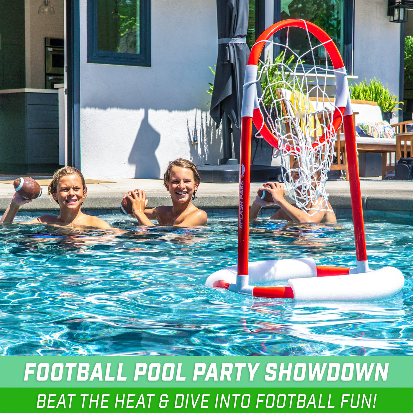 GoSports Splash Pass Floating Pool Football Game | GoFloats.com Popular ...