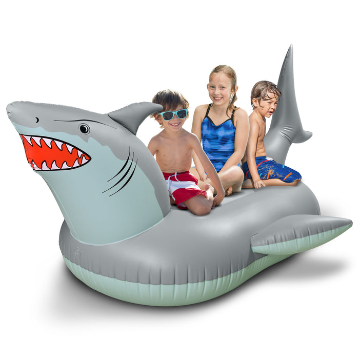 GoFloats Giant Inflatable Shark Pool Float Raft