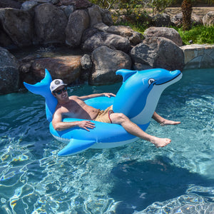 GoFloats Party Tube Inflatable Raft - Dolphin