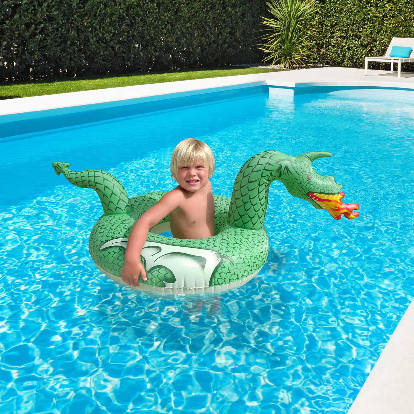 GoFloats Jr Pool Float Party Tube Fire Dragon GoFloats