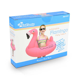 GoFloats Jr Pool Float Party Tube - Flamingo