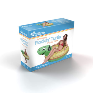 GoFloats Party Tube Inflatable Raft - Rockin Turtle